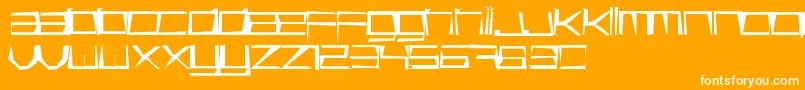 Basica Cartoon Free promo Font – White Fonts on Orange Background