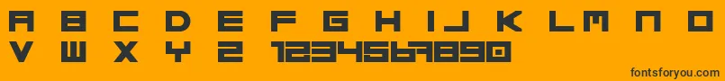 Basica regular update Free Font – Black Fonts on Orange Background