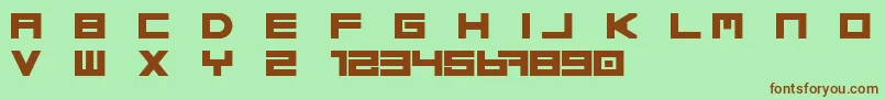 Basica regular update Free Font – Brown Fonts on Green Background