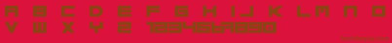 Basica regular update Free Font – Brown Fonts on Red Background
