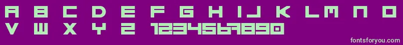 Basica regular update Free Font – Green Fonts on Purple Background