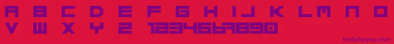 Basica regular update Free Font – Purple Fonts on Red Background