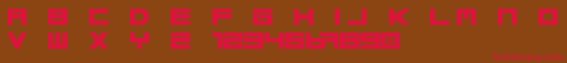 Basica regular update Free Font – Red Fonts on Brown Background