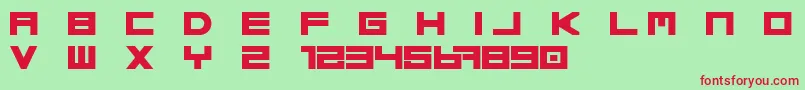 Basica regular update Free-fontti – punaiset fontit vihreällä taustalla