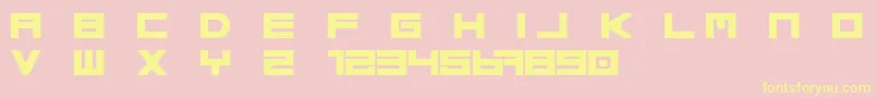 Basica regular update Free Font – Yellow Fonts on Pink Background