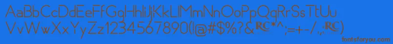 Basicaline NonCommercial Font – Brown Fonts on Blue Background