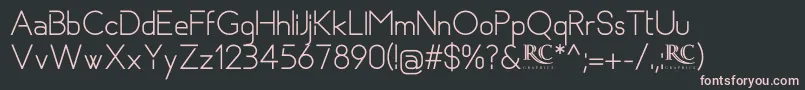Basicaline NonCommercial Font – Pink Fonts on Black Background