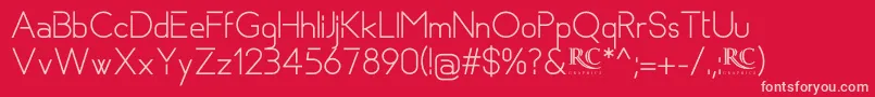 Basicaline NonCommercial Font – Pink Fonts on Red Background