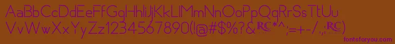 Basicaline NonCommercial Font – Purple Fonts on Brown Background