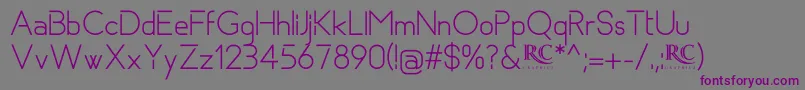 Basicaline NonCommercial Font – Purple Fonts on Gray Background