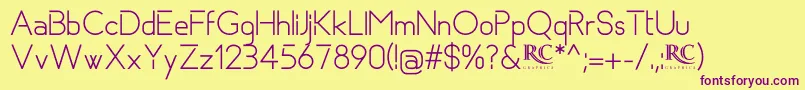 Basicaline NonCommercial Font – Purple Fonts on Yellow Background