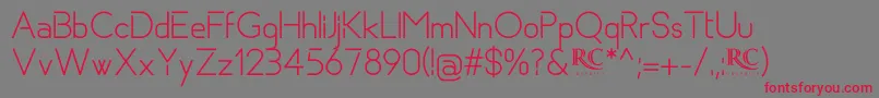 Basicaline NonCommercial Font – Red Fonts on Gray Background