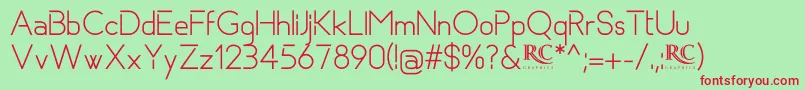 Basicaline NonCommercial Font – Red Fonts on Green Background