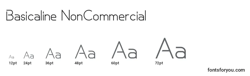 Basicaline NonCommercial Font Sizes