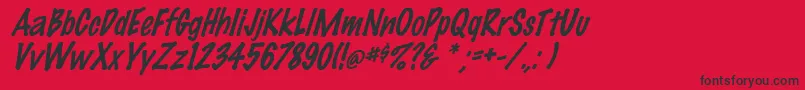 FeltmarkItalic Font – Black Fonts on Red Background
