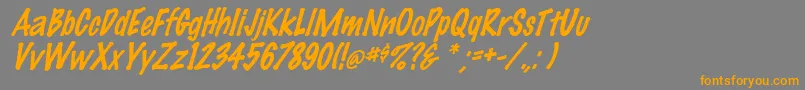 FeltmarkItalic Font – Orange Fonts on Gray Background