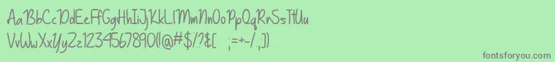 Basically Yes   Font – Gray Fonts on Green Background