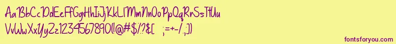 Basically Yes   Font – Purple Fonts on Yellow Background