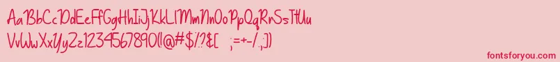 Basically Yes   Font – Red Fonts on Pink Background