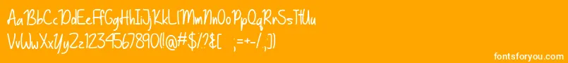Basically Yes  -Schriftart – Weiße Schriften auf orangefarbenem Hintergrund