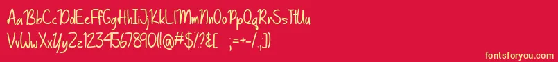 Basically Yes   Font – Yellow Fonts on Red Background