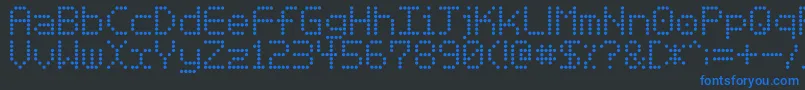 Basicdots Font – Blue Fonts on Black Background