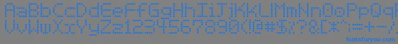 Czcionka Basicdots – niebieskie czcionki na szarym tle