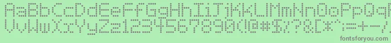 Basicdots Font – Gray Fonts on Green Background