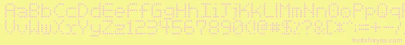 En savoir plus sur la police Basicdots Police Basicdots – polices roses sur fond jaune