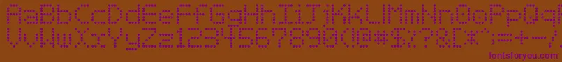 Шрифт Basicdots – фиолетовые шрифты на коричневом фоне