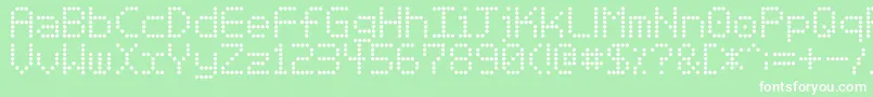 Basicdots Font – White Fonts on Green Background