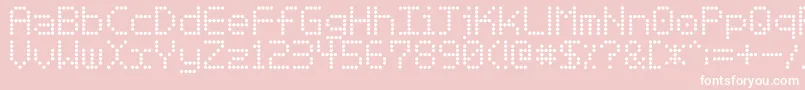 Basicdots Font – White Fonts on Pink Background