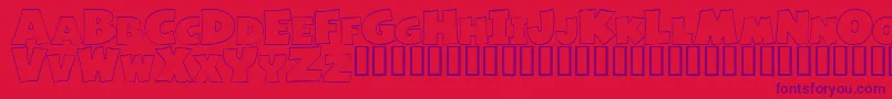 BASIF    Font – Purple Fonts on Red Background