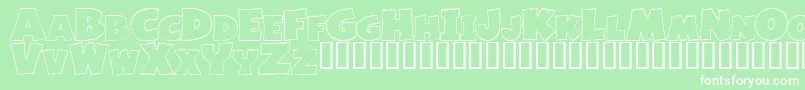 BASIF    Font – White Fonts on Green Background