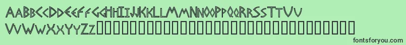 BASILEUS Font – Black Fonts on Green Background