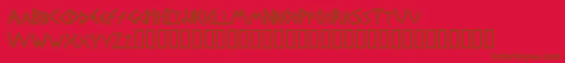 BASILEUS Font – Brown Fonts on Red Background