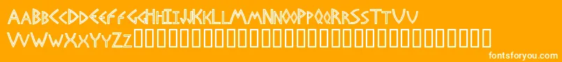 BASILEUS Font – White Fonts on Orange Background