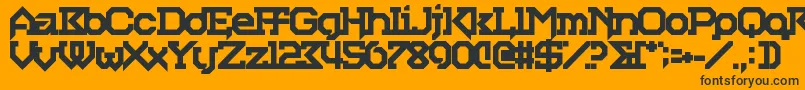 Basilisk Font – Black Fonts on Orange Background