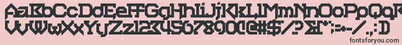 フォントBasilisk – ピンクの背景に黒い文字