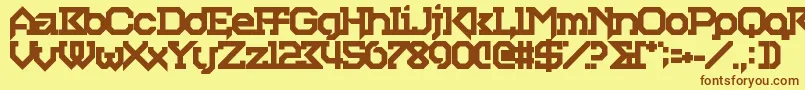 Basilisk Font – Brown Fonts on Yellow Background