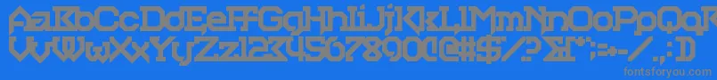 Basilisk Font – Gray Fonts on Blue Background