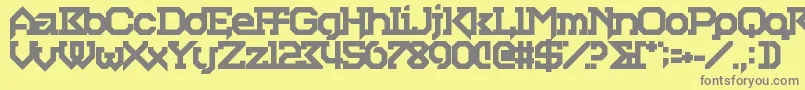 Basilisk Font – Gray Fonts on Yellow Background