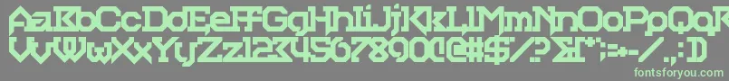 フォントBasilisk – 灰色の背景に緑のフォント