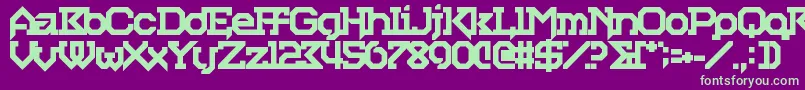 Basilisk Font – Green Fonts on Purple Background