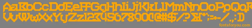 Basilisk Font – Orange Fonts on Gray Background