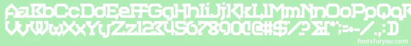 Basilisk Font – White Fonts on Green Background