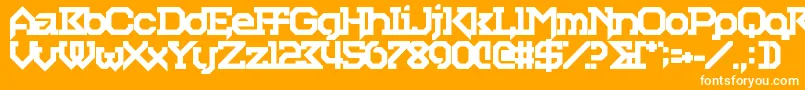 Basilisk Font – White Fonts on Orange Background