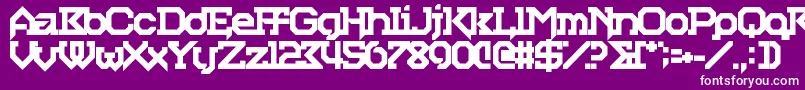 フォントBasilisk – 紫の背景に白い文字