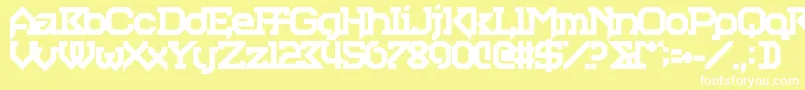 Basilisk Font – White Fonts on Yellow Background