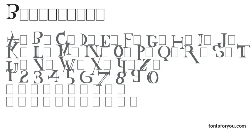 Шрифт Baskertown – алфавит, цифры, специальные символы